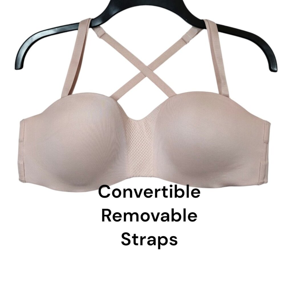 Maidenform Comfort Crush Strapless Wireless Convertible Bra Nude Size Medium